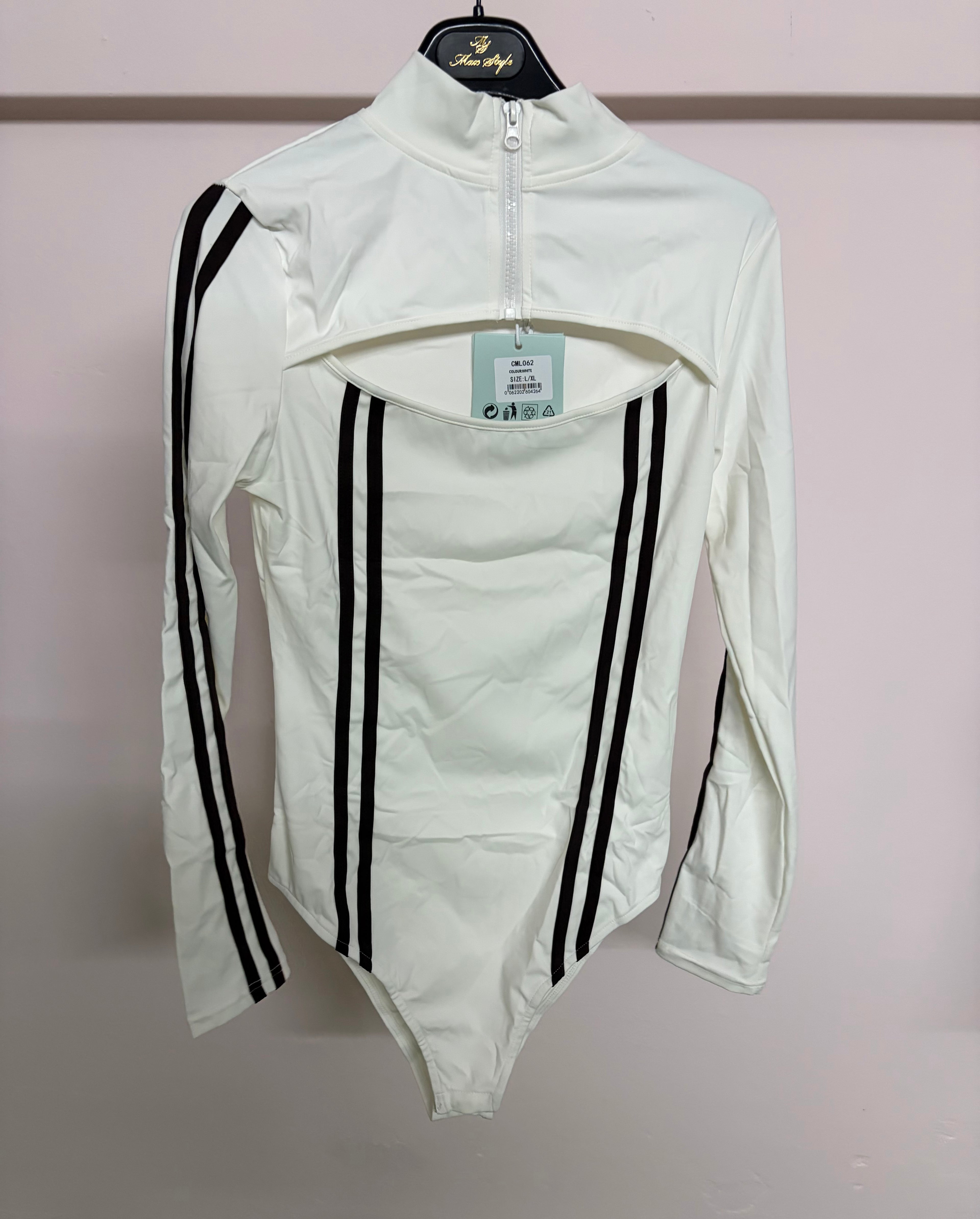 Body Long Sleeve Cut-Out Bianco