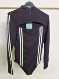 Body Long Sleeve Cut-Out Purplish Red