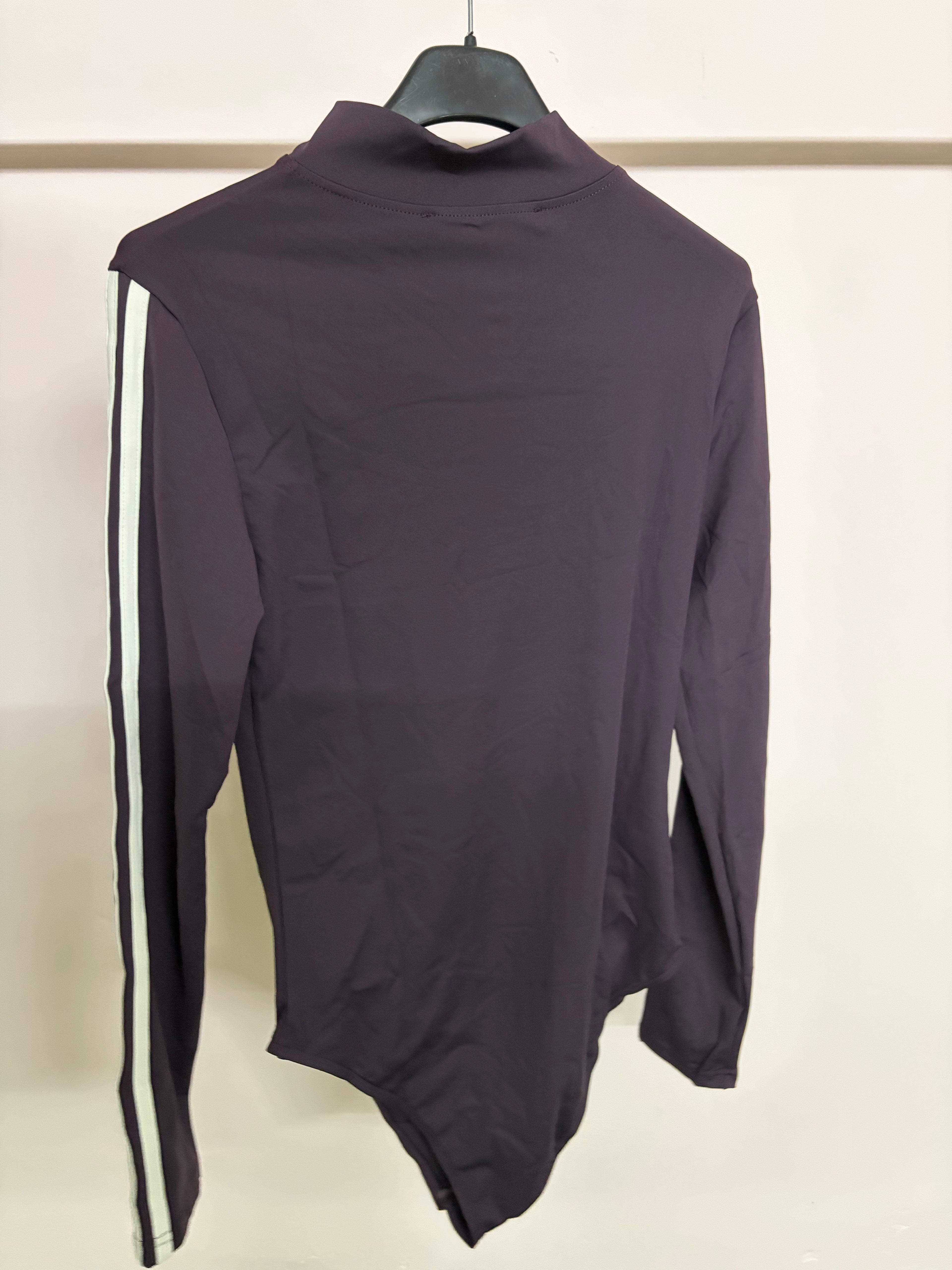 Body Long Sleeve Cut-Out Purplish Red
