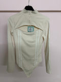 Body Long Sleeve Cut-Out Beige