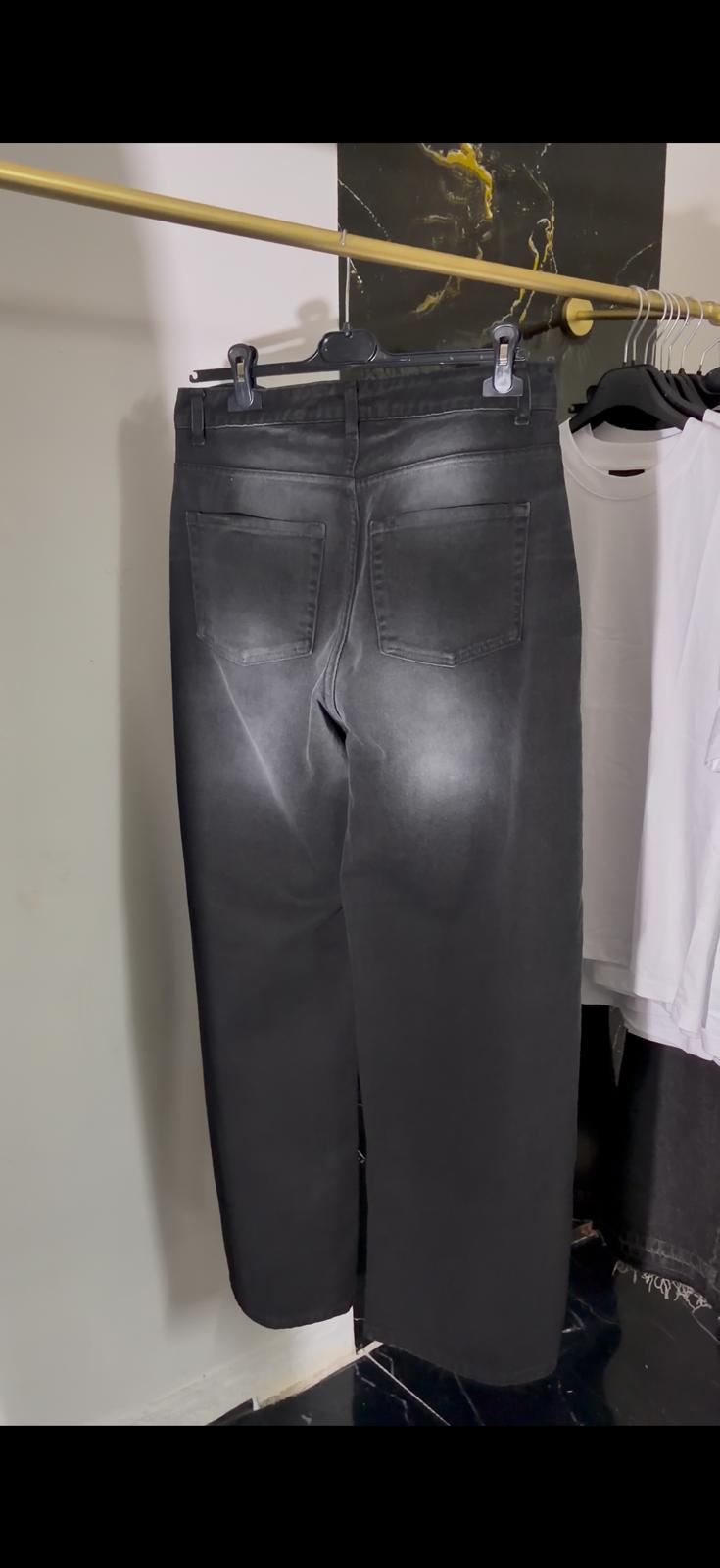 Jeans Nero Effetto Sfumato